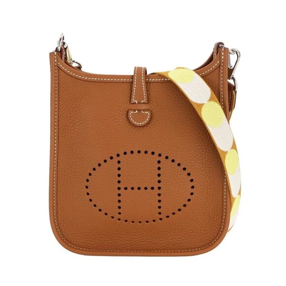 HERMES Everlyne Amazone TPM Shoulder Bag Taurillon Clemence Gold 9028371 - Picture 1 of 11